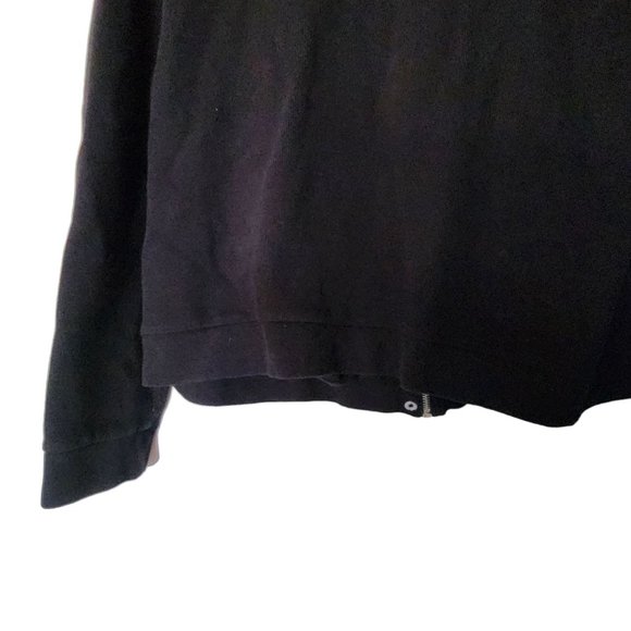 Ralph Lauren Moto Jacket Black Cotton L Large Zipper - Picture 10 of 11